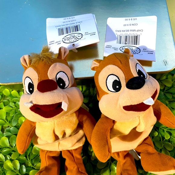DISNEY EXCLUSIVE NWT VTG 90s CHIP & DALE COLLECTIBLE RETIRED BEAN BAG PLUSH PAIR - Picture 11 of 13